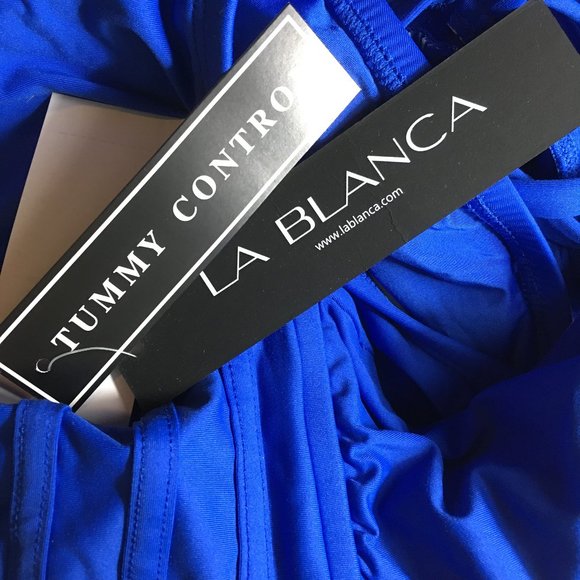 LA BLANCA "Sapphire" Strappy-Back Tummy-Control Swimsuit NEW W… - Picture 11 of 14